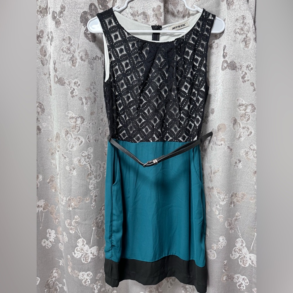♥️ Mystic/ Size:M/ Black and Teal Dress